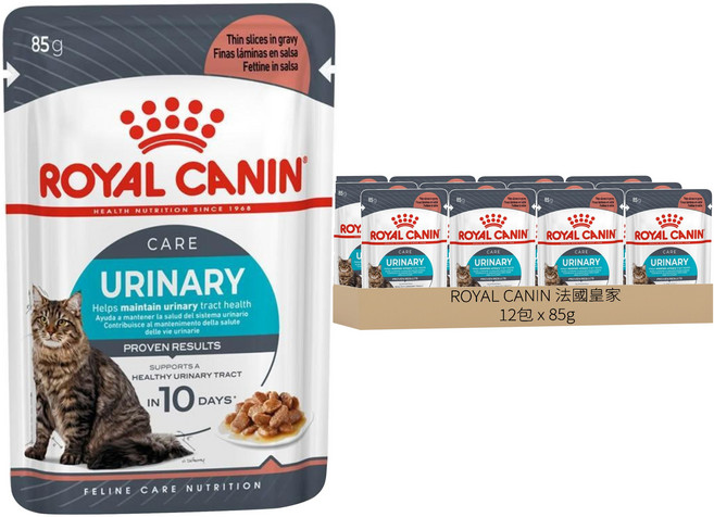 ROYAL CANIN 法國皇家 成貓 泌尿保健貓專用濕糧 UC33W, 雞肉, 85g, 12包