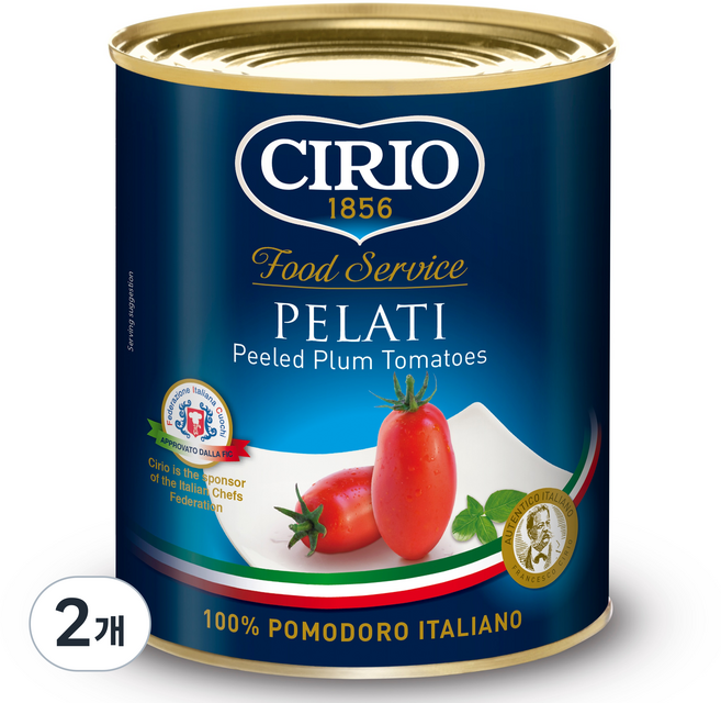 치리오 토마토 홀, 800g, 2개