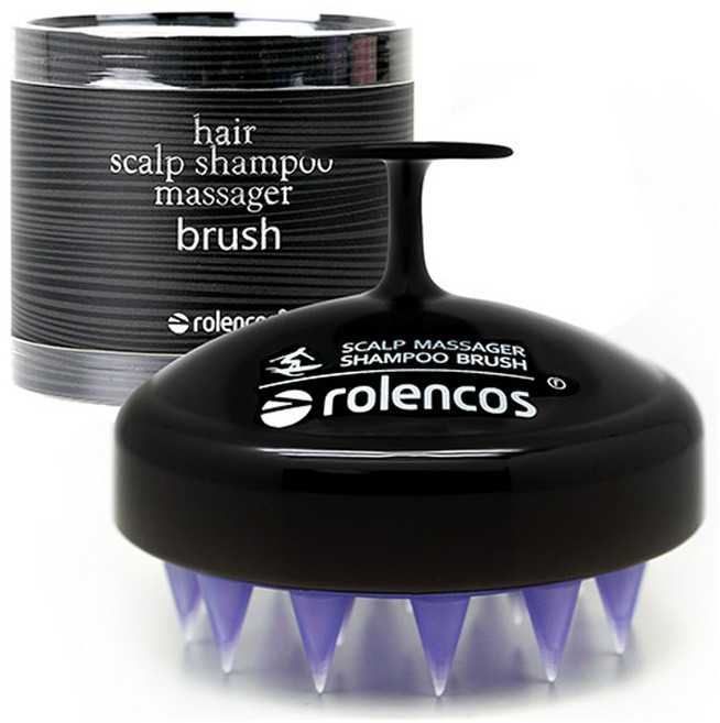 로렌코스 프로페셔널 두피 샴푸브러쉬, 실버, 1개