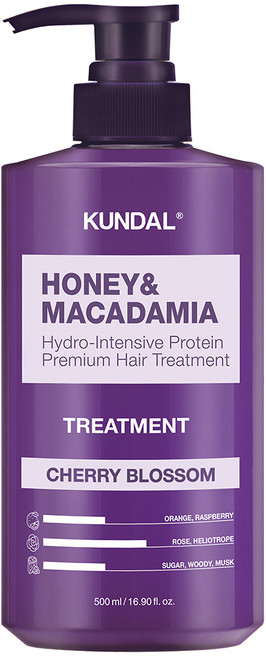 쿤달 허니 앤 마카다미아 헤어 트리트먼트 체리블라썸향, 500ml, 1개