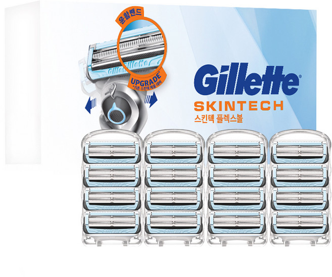 질레트 정품 스킨텍 면도날, 16개입, 1개