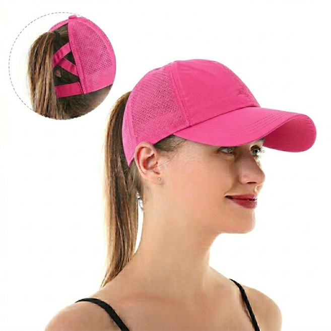 PAL-E 여성용 스포츠 모자, 로즈 레드, 1개