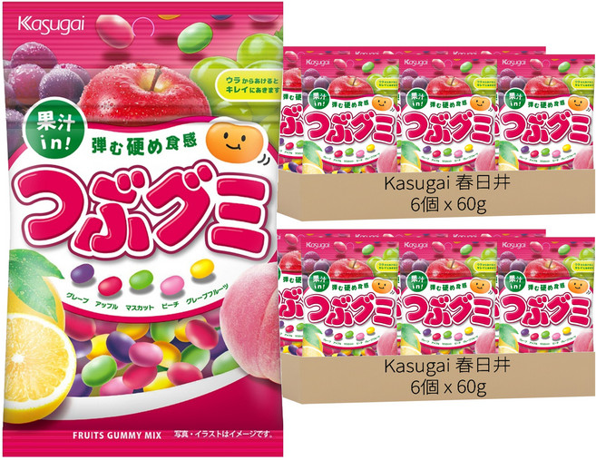 Kasugai 春日井 軟糖 水果風味, 60g, 12個