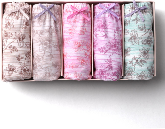 예스플러스 면 100퍼센트 수채화 통기성 맥시팬티 5종 세트