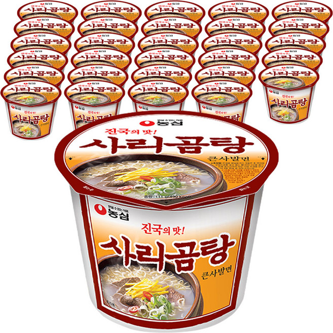농심 사리곰탕 큰사발면 111g, 48개