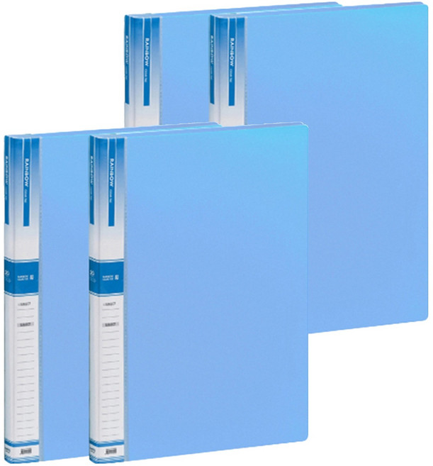 희망사무포인트 A3 클리어 파일 20매 내지추가형, 하늘, 4개입