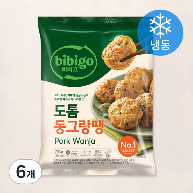 비비고 도톰 동그랑땡 (냉동), 795g, 6개