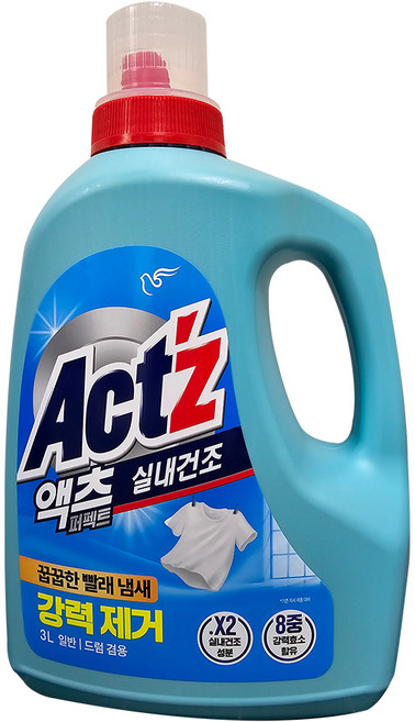액츠 퍼펙트 실내건조 액상세제 본품, 3L, 1개