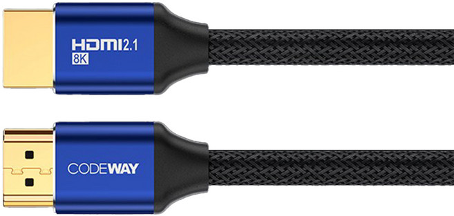 CODEWAY HDMI 2.1版 60Hz UHD 傳輸線, 藍色, 0.5m, 1條