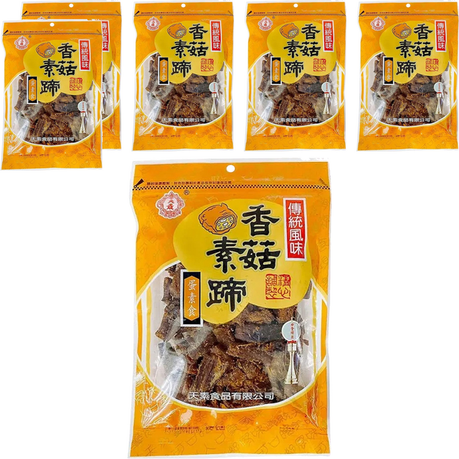 天素食品 香菇素蹄 獨門佐料配方滷製 口感如素肉乾軟Q有嚼勁, 180g, 6包