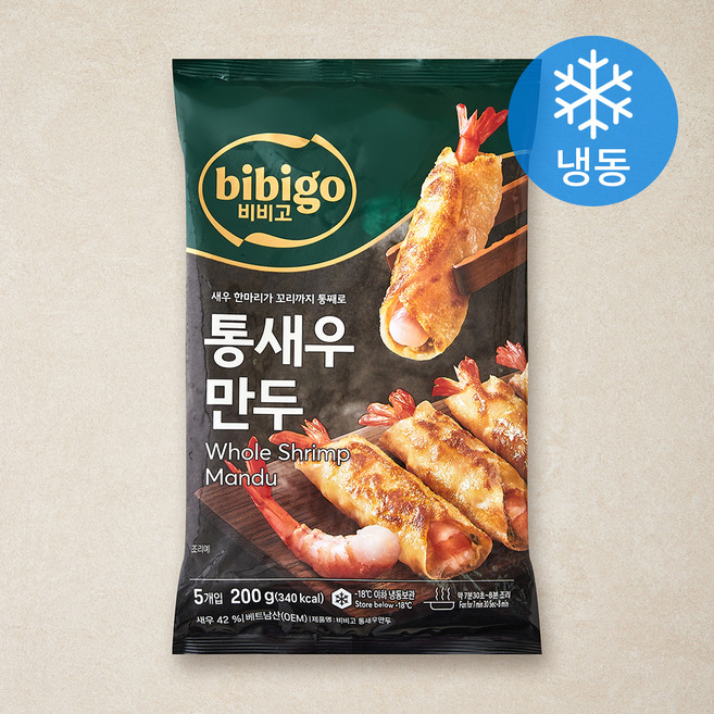 비비고 통새우 만두 (냉동), 200g, 1개
