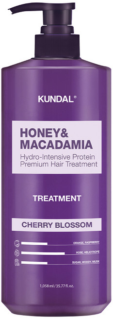 쿤달 허니 앤드 마카다미아 헤어 트리트먼트 체리블라썸향, 1.058L, 1개
