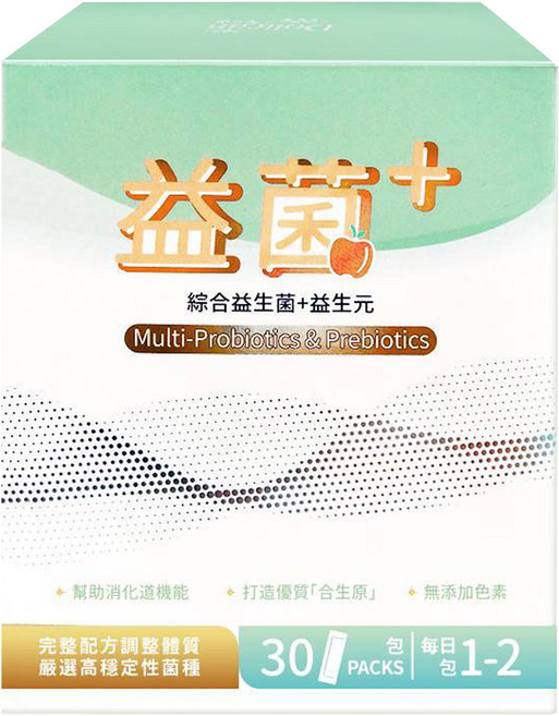 Dolican 多立康 益菌 + 綜合益生菌 + 益生元, 30包, 1盒