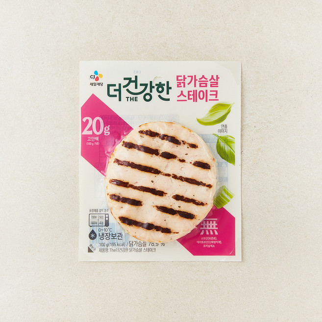 더건강한 부드러운 닭가슴살 직화 스테이크, 100g, 1개