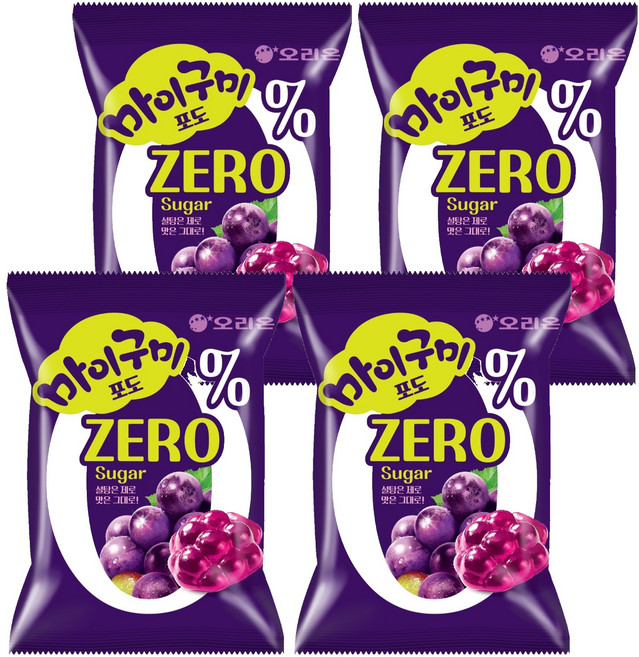 마이구미 포도 ZERO Sugar, 54g, 4개