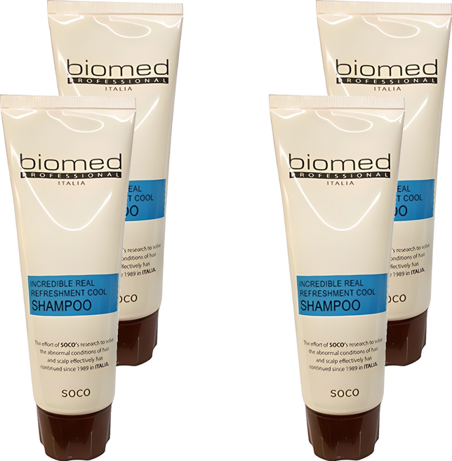 바이오메드 프로페셔널 리얼 리후레쉬먼트 쿨 여행용샴푸, 100ml, 4개