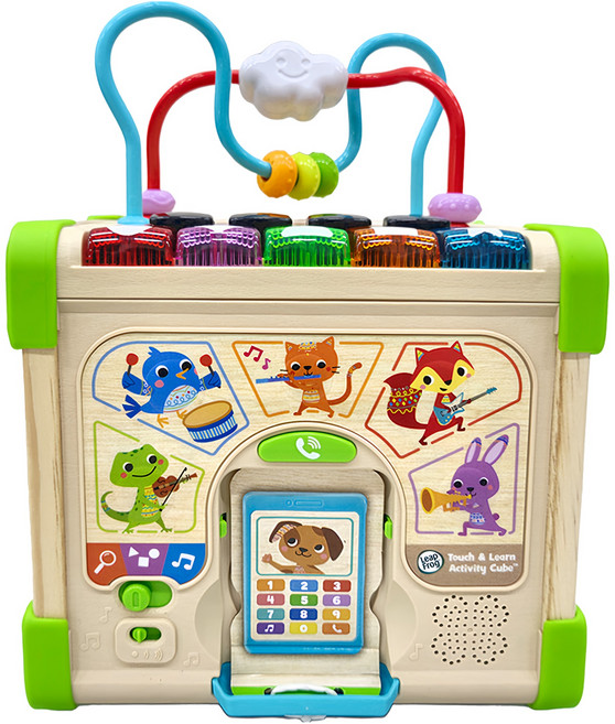 LeapFrog 跳跳蛙 木質益智探索箱 動物/顏色/音樂/形狀 視覺/聽覺與觸覺發育, 1個