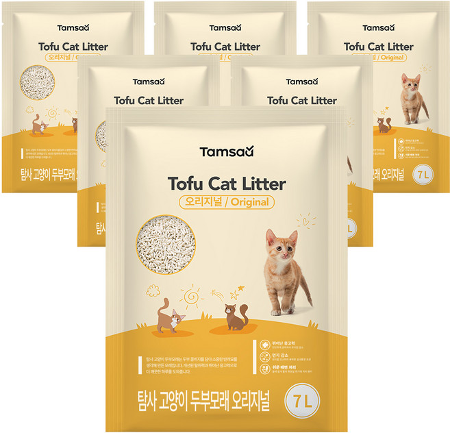 3위 - 탐사 고양이 두부모래 7L (약 2.8 kg), 6개, 오리지널