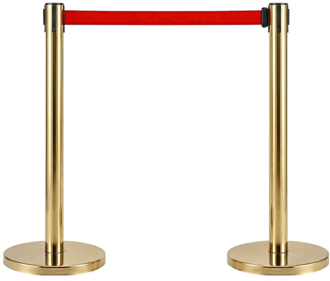 실속 일체형 스텐 벨트 차단봉 골드바디 + 레드벨트 세트, 골드 + 레드, 2세트