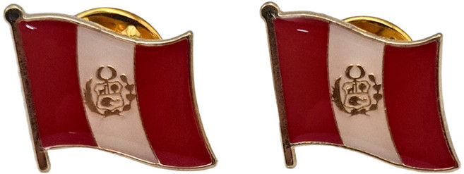 A-ONE 匯旺 國旗別針 NO.074P 2g, 秘魯, 2件