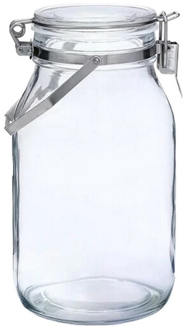 SEISHO 星硝 手提扣式玻璃密封罐, 2L, 1罐