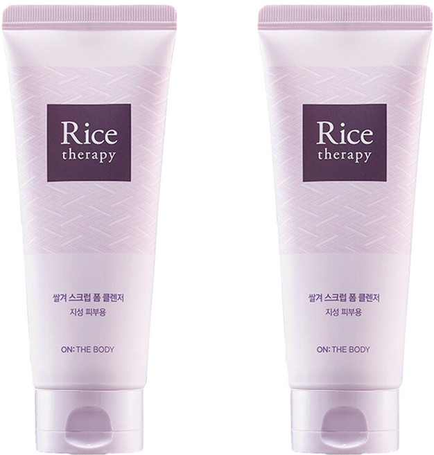 온더바디 라이스테라피 쌀겨 스크럽 폼 클렌저, 150g, 2개