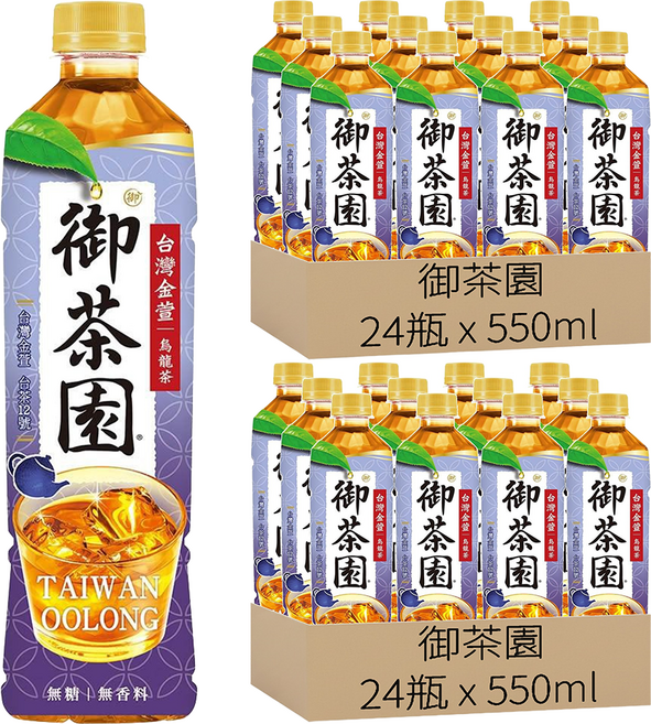 御茶園 台灣金萱烏龍茶 無糖無香料, 48瓶, 550ml