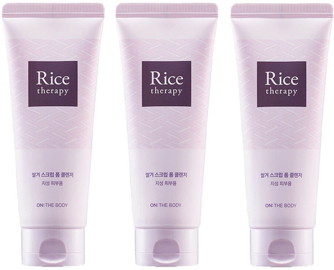 온더바디 라이스테라피 쌀겨 스크럽 폼 클렌저, 150g, 3개