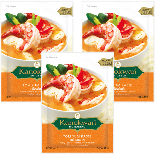 Kanokwan 泰式酸辣湯醬, 30g, 3包