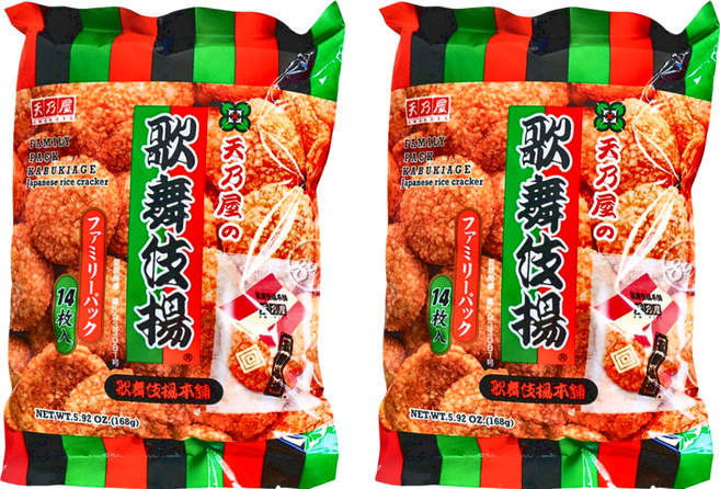 AMANOYA 天乃屋 歌舞伎揚量販包, 2包, 168g