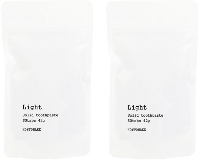 하우투메이크 라이트 고체 치약, 42g, 120정