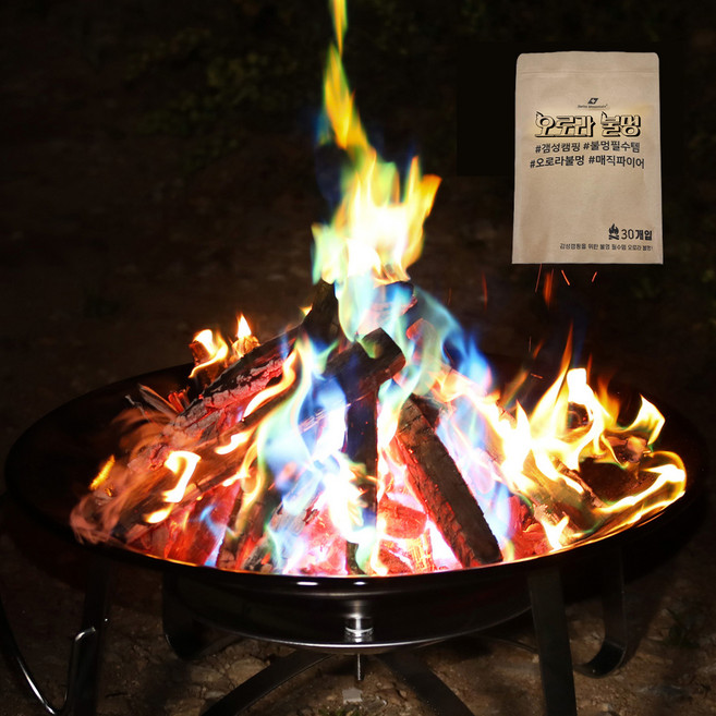 스위스마운틴 캠프파이어 오로라 불멍가루 30g, 혼합색상, 30개