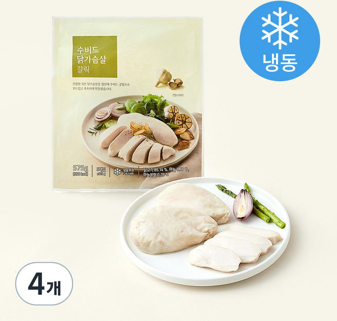 수비드 닭가슴살 갈릭 (냉동), 115g, 5개입, 4개