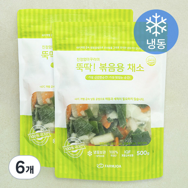 친정엄마꾸러미 뚝딱 볶음용 채소 (냉동), 6개, 500g