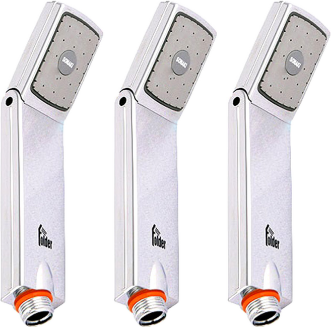 폴더 절수샤워기, 3개, 크롬도금