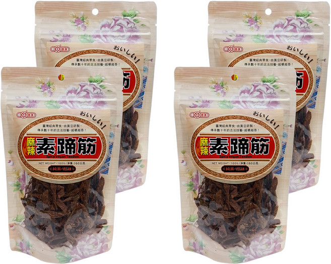 惠香 麻辣素蹄筋, 160g, 4包