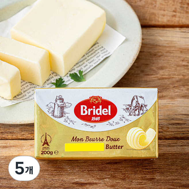 브리델 버터, 200g, 5개