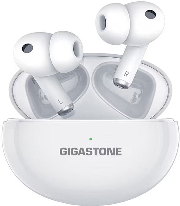 GIGASTONE 立達 Wireless 主動降噪 入耳式 無線耳機 藍牙5.1 IPX4 Qi無線充電 28.5H Playtime 白色 TAQ1