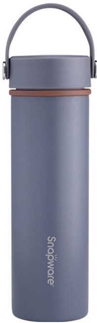 Corelle Brands 康寧餐具 SNAPWARE 換芯陶瓷不鏽鋼超真空保溫瓶, 深灰色, 400ml, 1個