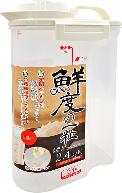 PEARL LIFE 珍珠金屬 米桶附量杯 2.6L, 1個, Transparent
