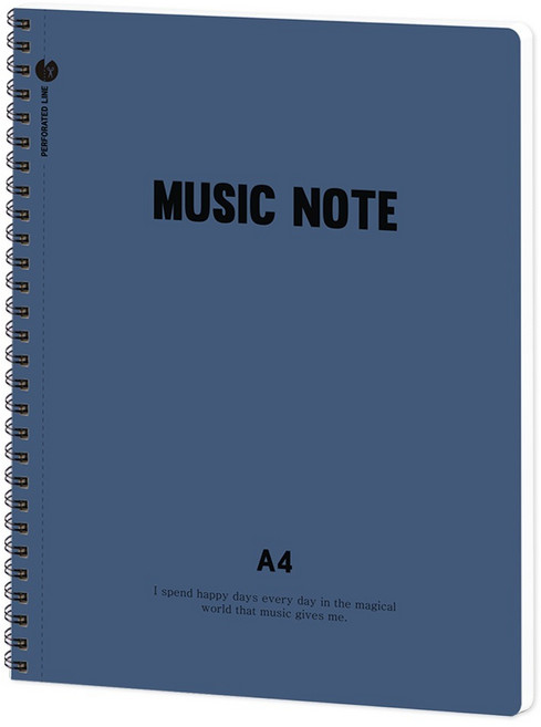 뭉구 뜯어쓰는 A4 절취선 음악노트, 블루, 1개