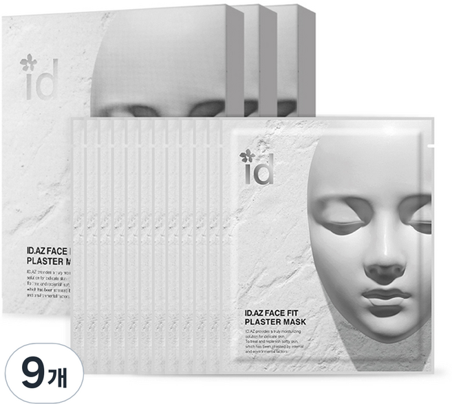 아이디에이지 페이스핏 플라스터 마스크 석고 팩, 4개입, 9개