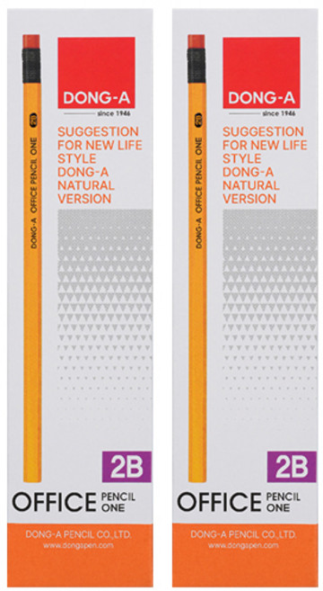 동아 오피스 연필 원 2B, 노랑, 24개