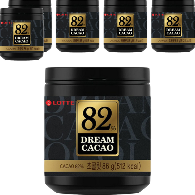 LOTTE 樂天 骰子巧克力82%, 86g, 6罐
