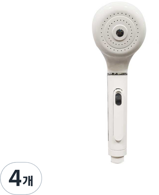 앞터치 절수 샤워기헤드, 4개, 화이트