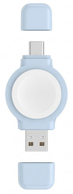 PhotoFast 銀箭資訊 SPIN Charge 手錶磁吸無線疾速雙頭充, 藍色, 1個