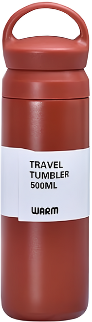 304不鏽鋼保溫杯 TRAVEL TUMBLER, 紅色, 500ml, 1個