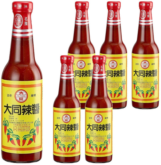大同醬油 辣醬油膏, 520g, 6瓶