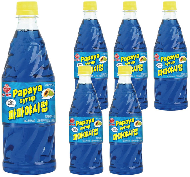 오쉐프 파파야시럽, 1kg, 6개
