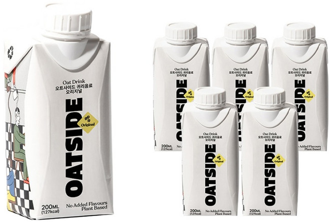 오트사이드 귀리음료 오리지널, 200ml, 6개